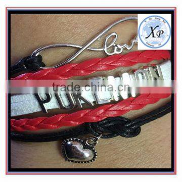 Wholesale Charm Jewelry Pokemon Infinity Love Leather Bracelet photo-3