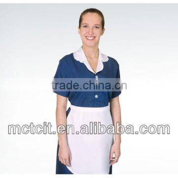 Disposable uniform half apron with waist strips