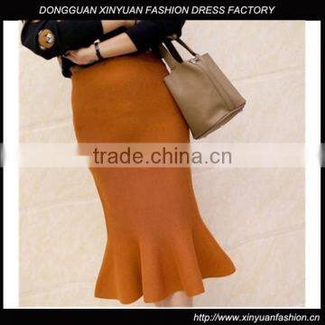 Hot Sale Latest Women Long Skirts Design Pure Color Pencil Skirts,Custom Polyester Long Pencil Skirt for Women