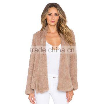 SJ419-01 Real Natural Color Rabbit Fur High Quliaty Wholesale and Retail Women Jacket photo-2