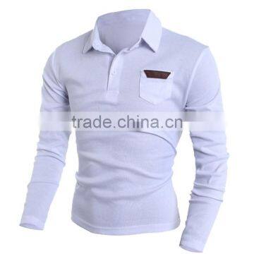 New design cotton and polyester custom cut sew ong sleeve polo shirts