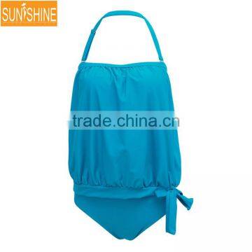 Removable Straps Bandeau Padded One Piece Bikini Tankini