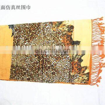 fashional pretty elegant high quality warm soct cozy popular leopard printed ladies scarf