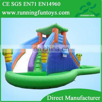 inflatable slides with pool,inflatable bouncy castle slide for kids RF46