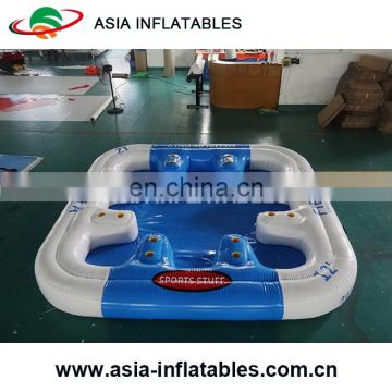 6 Seats Inflatable Floating Island/ Tropical Tahiti Floating Island for Sale