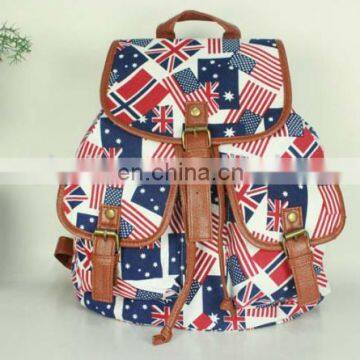 Wholesale unisex canvas sports travelling backpack bag