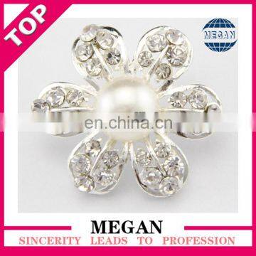 2016 new handmade large flower crystal rhinestone garment button for dress