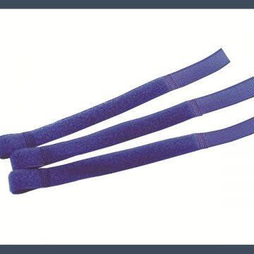 High quality q type hook and loop hook and loop cable tie,blue