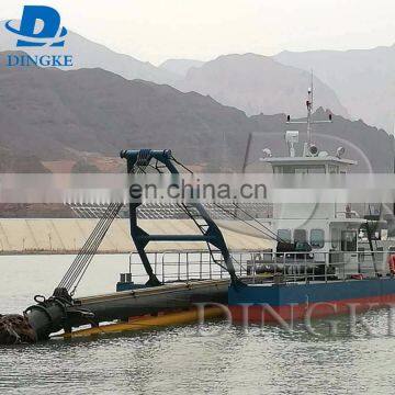 Sand suction dredger with ship propeller