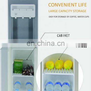 Electric Cooling Standing Water Dispenser With Storage Cabinet /Three Taps Standing Water Cooler for Home