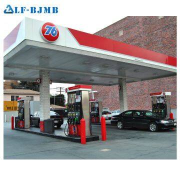 Professional Design Outdoor Gas Station Roofing Steel Structure Petrol Station Canopy