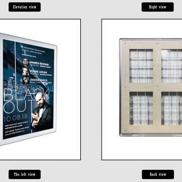 Rounded Aluminum Alloy Picture Frame Poster Frame Publicity Display Picture Frame Hanging Wall Tempered Glass Focus Elevator Frame Advertising Frame photo-5