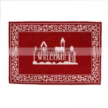 wholesale new design Red jacquard so soft Non-slip bedroom floor carpet