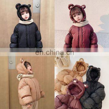 6360 Baby Clothes Cute Baby Girl Cartoon Warm Down Coat With Hood photo-2