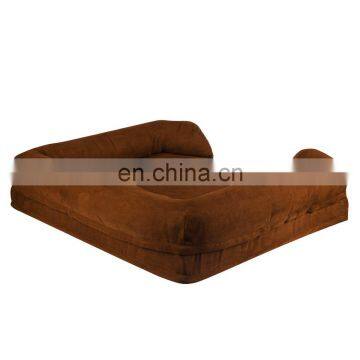 Natural Modern Plush China Extra Luxury Large Square Grey Hot Cheap Portable Faux Fur Pet Dog Cat Bed Sofa photo-3