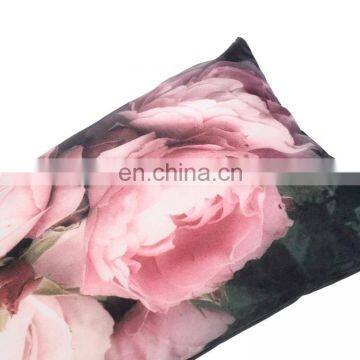 Wholesale 100% Polyester Velvet Beautiful Rose Flower Printed Online Backrest Cushion Cover Set for Wooden Sofa photo-5