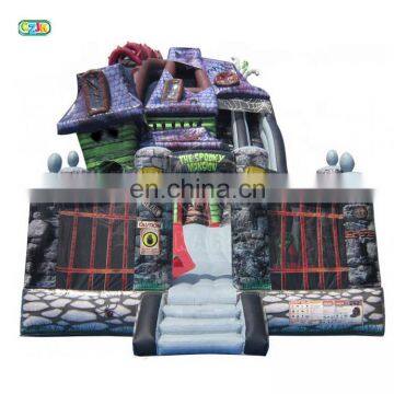 Spooky Mansion Inflatable Jumper Bouncer Jumping Bouncy Castle Bounce House photo-2