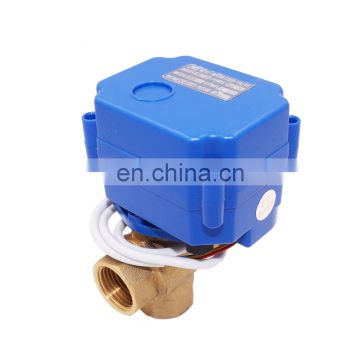 DC5V DC12V 24C DN15 DN20 3-way electric motor valve 3 way electronic mixing valve