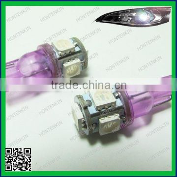 12v 5 LEDs SMD5050 t10 W5W car led auto bulb