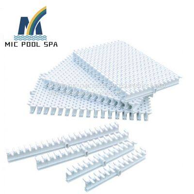 Factory Supply Cufflinks Type Swimming Pool Gutter Drain Grating Three Holes Gutter Overflow Cover photo-5