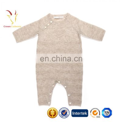 Soft and warm pure cashmere sweater romper for baby