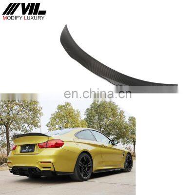 P Style M4 Carbon Fiber Rear Wing Spoiler For Bmw 4series F82 M4 15-19