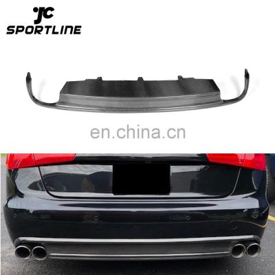 S6 Style Carbon Fiber S6 Car Rear Bumper Diffuser For Audi A6 C7 Sedan 11-14