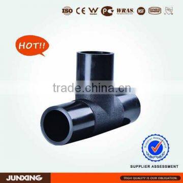 Butt fusion PE fittings hdpe reducing tee manufacture