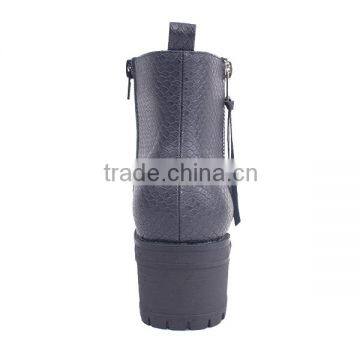 Hot Selling Woman Wholesale Best Price Two Zippers Mid Heel Anti Slip Ankle Boots photo-5