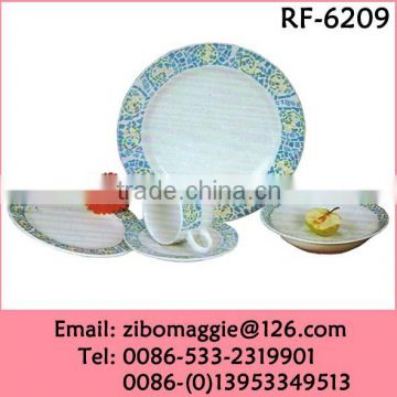 Hot Sale Wholesale Custom Made Round Porcelain Dinner Set Tableware Made in China