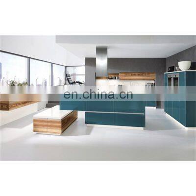 Modular Islands Handless Cheap Laminated Modern Custom Kitchen Cabinets