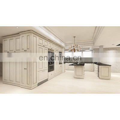 American Classic Design Custom Solid Wood White Shaker Style Modular Kitchen Cabinet