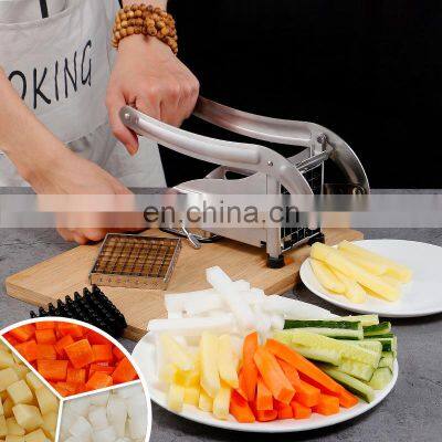 Latest Multifunctional Handheld Manual French Fry Cutter Stainless Steel Potato Chipper