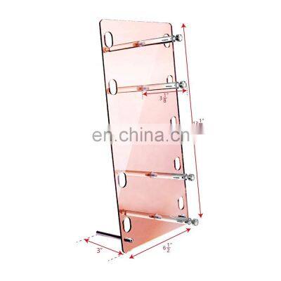 Rose Gold Mirrored Acrylic Sunglasses Display Rack Eyewear Holder Stand Sunglasses Display Stand photo-2
