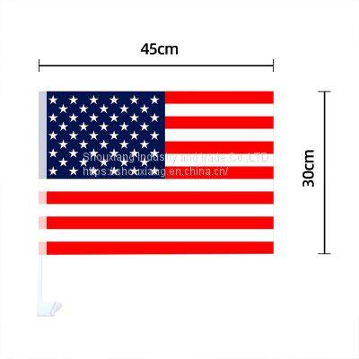 New Style USA Car Flag Custom Logo 30*45cm Decorations Sports Events Colorful Logo