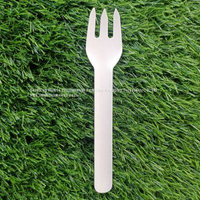 Eco Friendly Waterproof Paper Pulp Biodegradable Customized Disposable Kitchen Utensil Fork photo-2