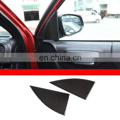 Auto Parts 15-20 for Toyota Tacoma A-pillar Interior Stickers Real Carbon Fiber (soft) 2-piece Set