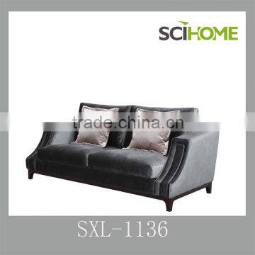 Living Furniture Fabric 2 Seat Velvet Sofa Set