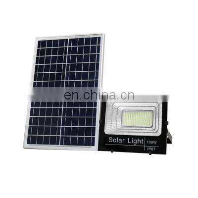 Solar Powered Slim Waterproof Outdoor Floodlight 30W 60W 100W LED Solar Flood Light