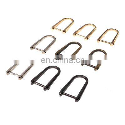 Wholesale Different Color Luggage Handbag Purse Horseshoe Buckles Metal Screw Detachable D Buckle photo-4