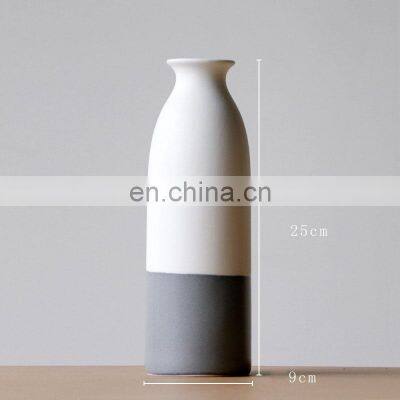 New Product Nordic Japanese Style Vase Hydroponics Tabletop White Ceramic Vase For Flower Arrangement Home Decor photo-5