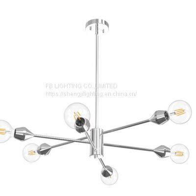 Modern Crystal Metal Glass Pendant Lamp Chandelier New PENDANT Light Fixture