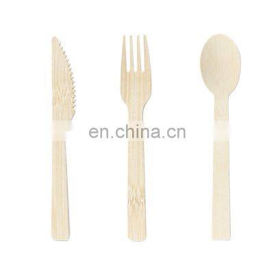 New Type Eco Friendly Fork Knife Spoon Bamboo Disposable Cutlery Set Biodegradable Bamboo Tableware photo-5