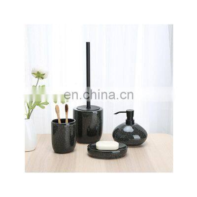 Ceramics Bathroom Decor Accessory Completes with Soap Dispenser Tumbler Soap dish Toothbrush Holder Bathroom Accessories Set