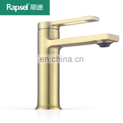 Brass Gold Mixer taps Faucet Single Handle Bathroom Sink Faucets Single Hole Bathroom Basin Faucet