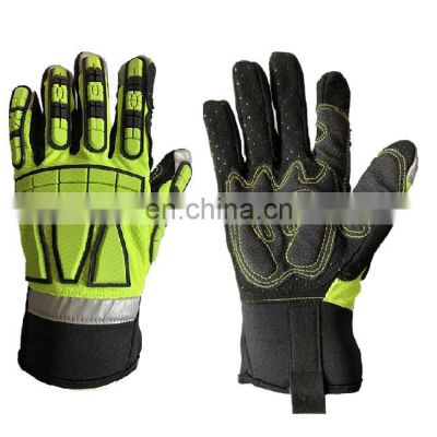 High performance oil and gas mechanic oilfield TPR impact heavy duty work gloves