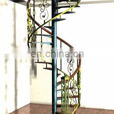 Hot Selling Good Quality Custom Arc Stair Curved Stainless Steel Spiral Staircase With Iron Railing Designs photo-2
