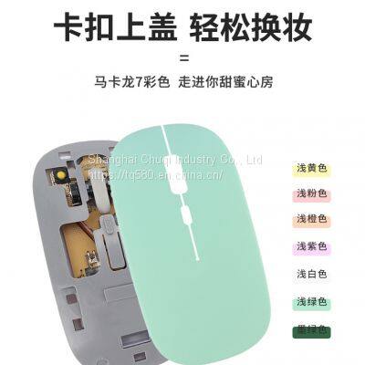 Student Office Silent Mouse Charging Wireless Single and Dual Mode 2.4g Bluetooth Macaroon Laptop Color Cross-border