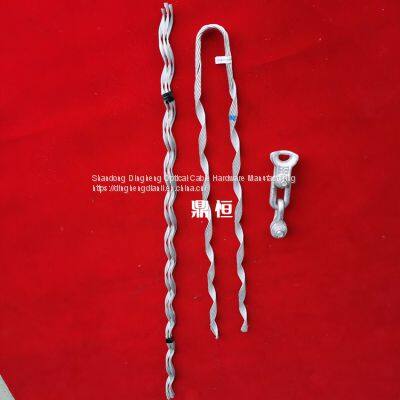 ADSS optical cable pre twisted wire, cable tension clamp