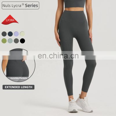 High Waist Workout Gym Leggings With Pockets For Women Custom Anti Rolling Sports Pants